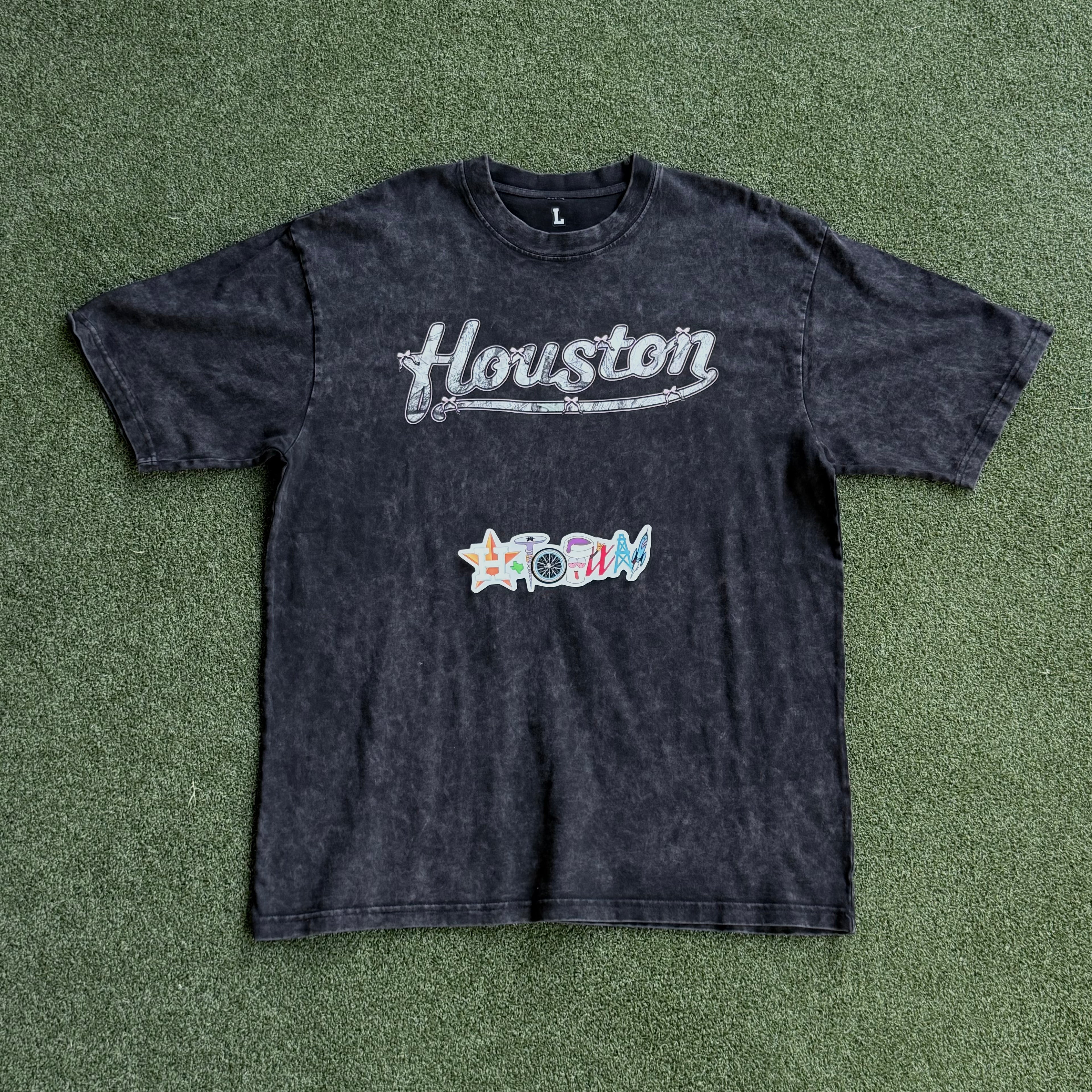 Houston Baby Bows Stone Wash Tee