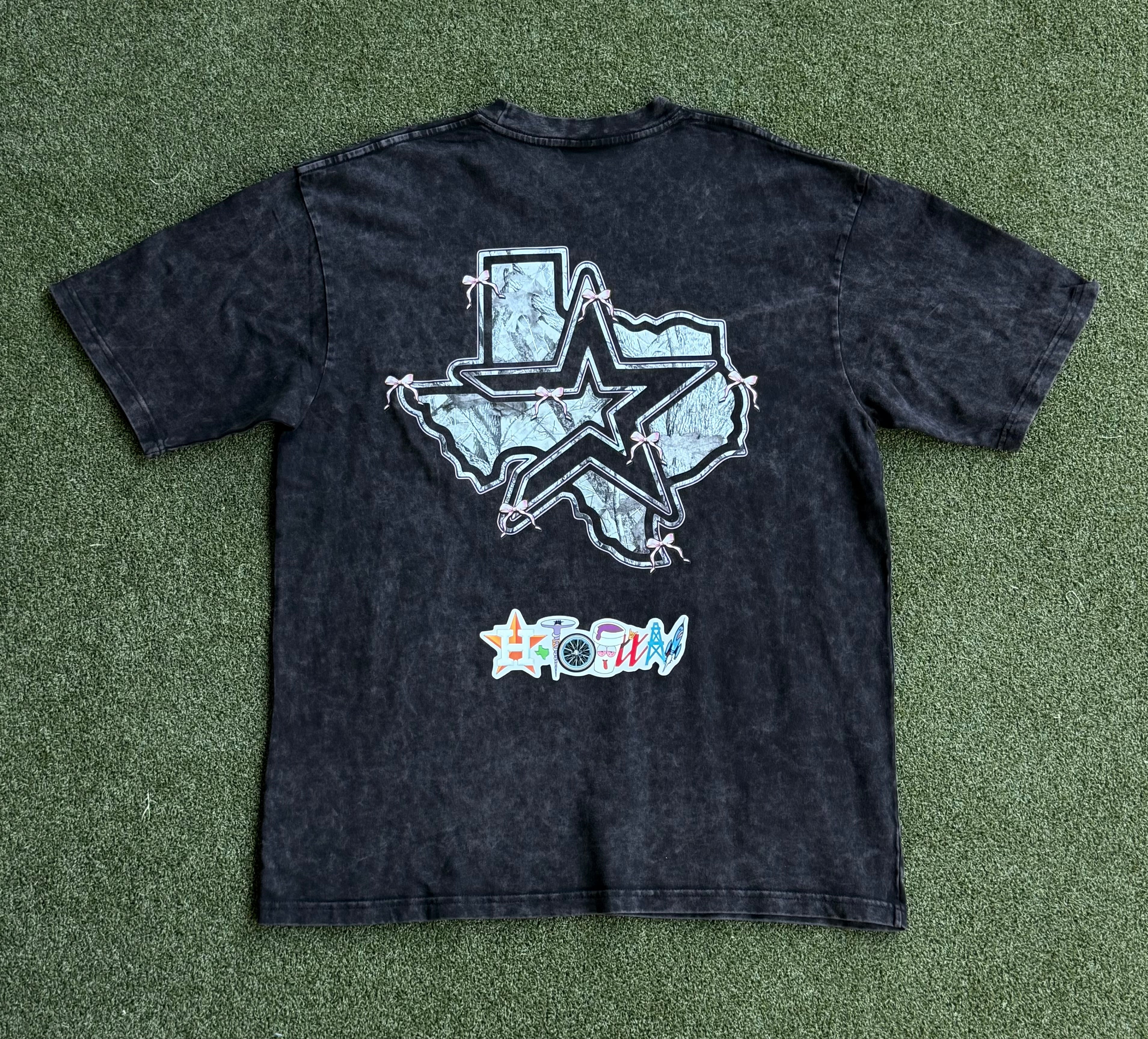 Houston Baby Bows Stone Wash Tee