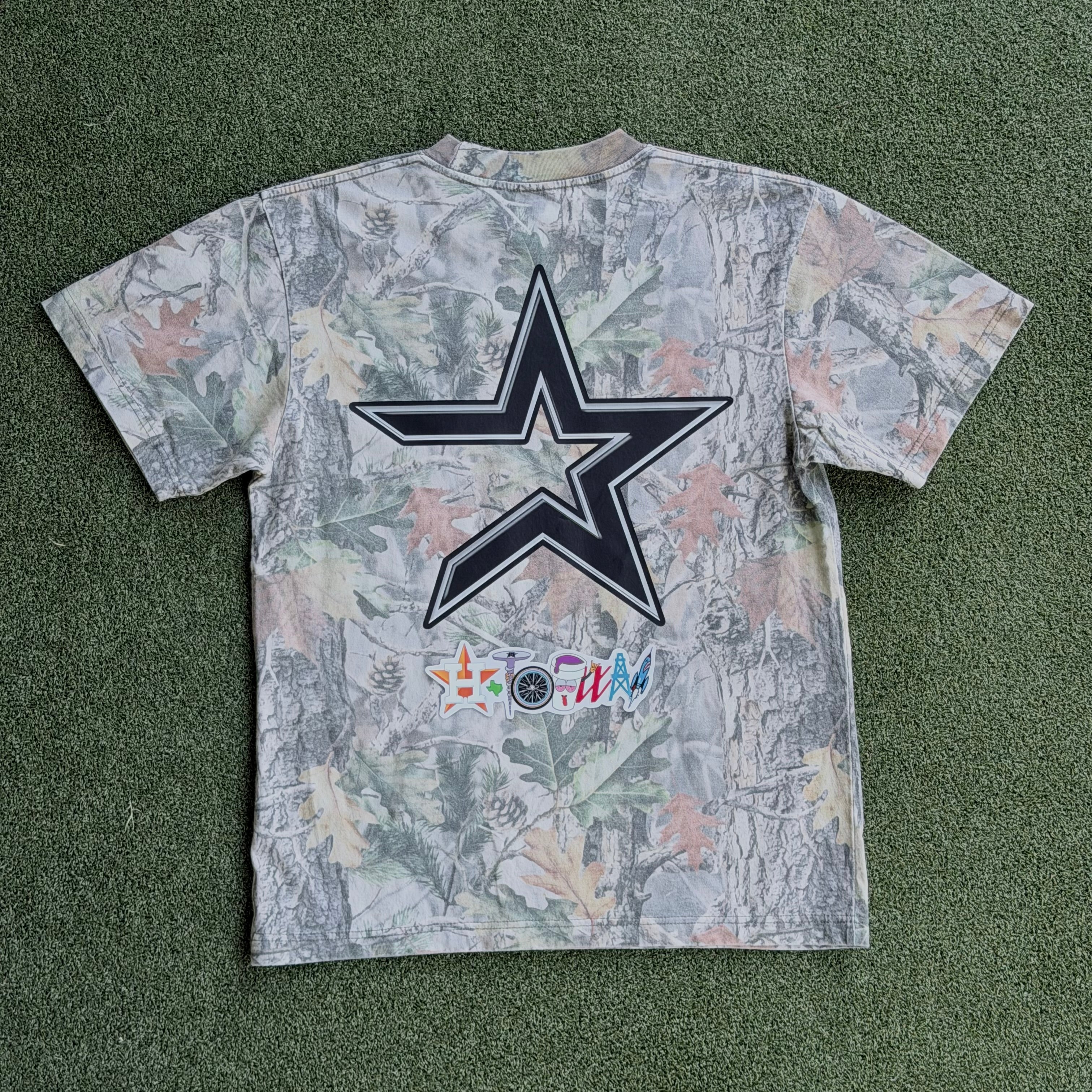 Y2K Black Chrome H-Town Camo Tee