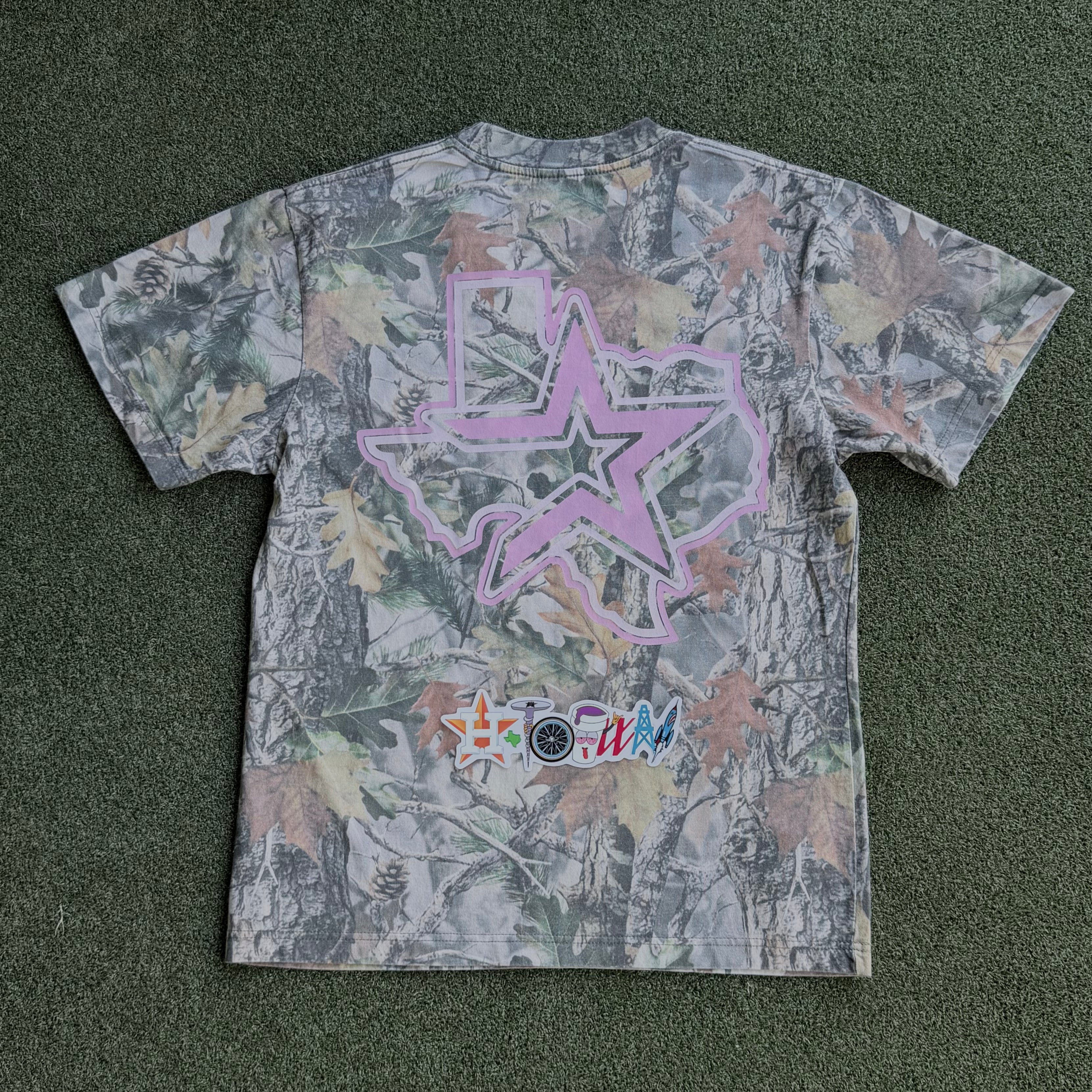 Pink Houston Varsity Camo Tee