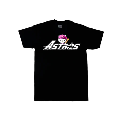 Hello Astros OG Pink Hat Active Tee