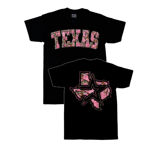 PINK CAMO TEXAS VARSITY