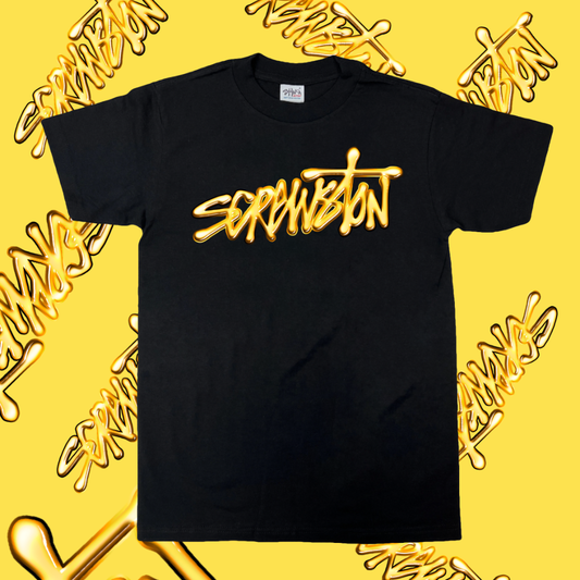 Screwston Graffiti Gold Tee